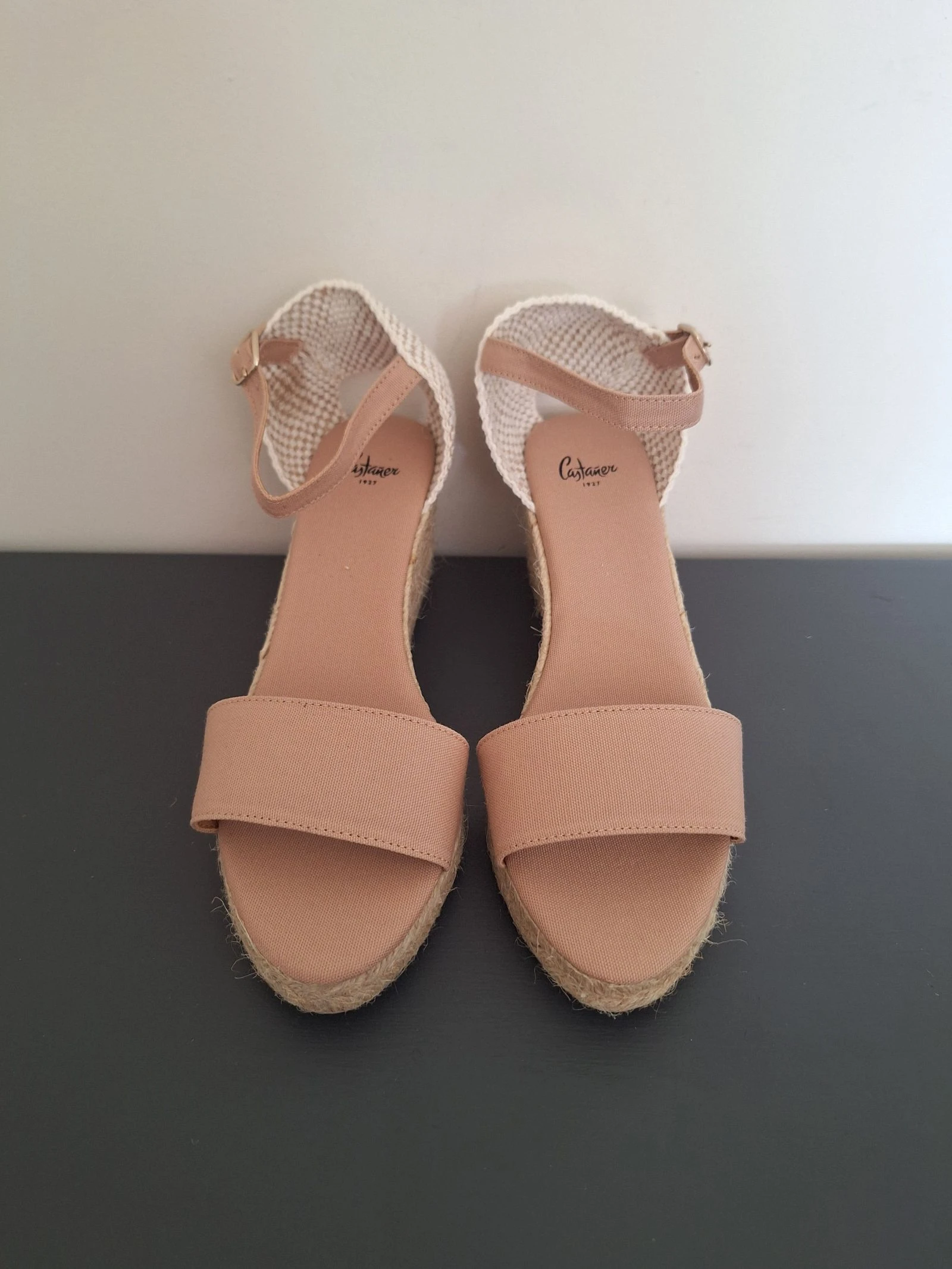 Espadrilles Castañer bege marrom com salto baixo tamanho 40 – photo 4